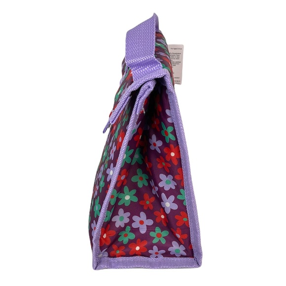 Everyday Living Flower Power Lunch Bag, Purple, Red, Seafoam Green - Picture 3 of 9